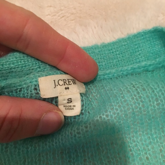 J. Crew Aqua mohair cardigan - Picture 3 of 6